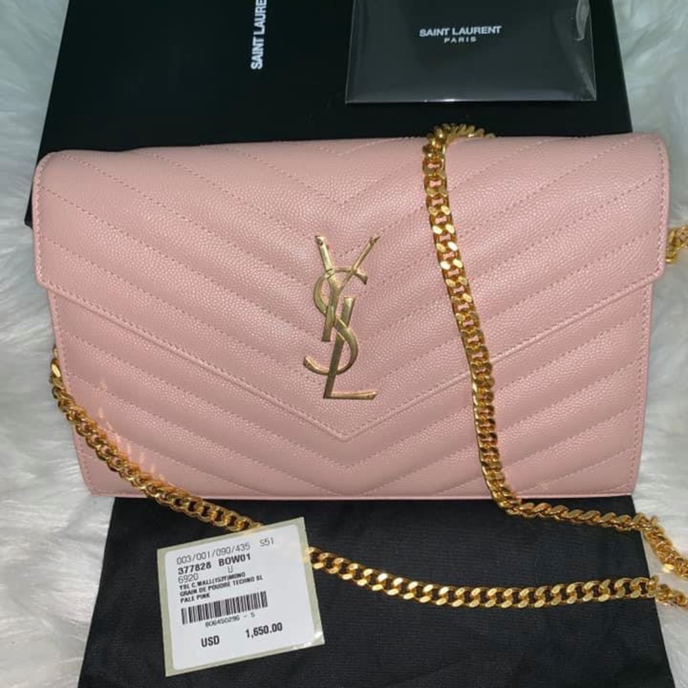 Saint Laurent Matelasse Wallet on Chain